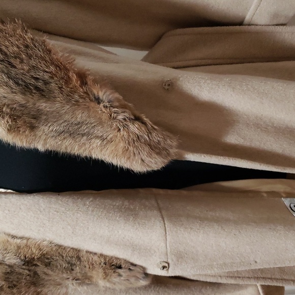 🎀 Vintage 70s Tan Wool Country Pacer Coat - Picture 6 of 9